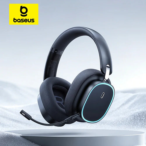 Baseus GH02 Wireless Gaming Headsets with Mic Headphones Bluetooth 5.3 40mm Driver 2.4G/Wireless/Cable RGB Overhead Headphone