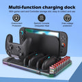Multi-functional Cooling & Charging Stand SW2139 for Switch 2 with Cooling Fan,10 Game Card Slots & Offering 9 Adj Light Effects
