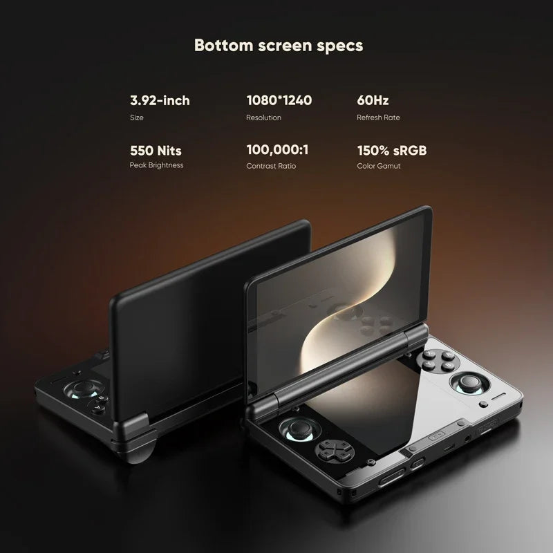 AYN Thor 6'' OLED Dual Screen Gaming Handheld Qualcomm Snapdragon CPU Android13 6000mAh Battery Hall Stick Game Console