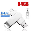 For Xiaomi 512GB USB 3.2 2in1 Flash Drives U Disk 256GB High Speed Metal Pendrive WaterProof Type-C Memoria USB Stick USB Drives