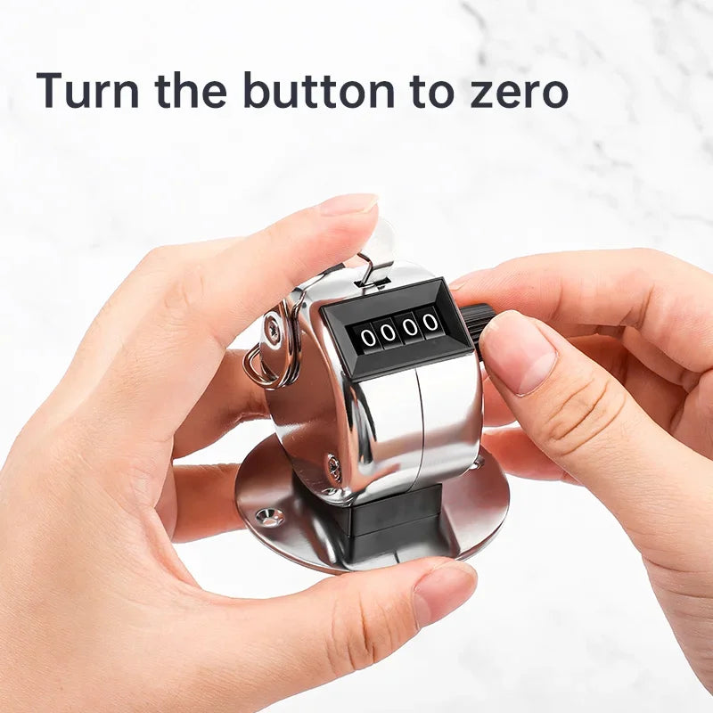 4-Digit Hand Tally Counter, Easy to Use – Manual Clicker for Golf Training & Counting, Mini Digital Mechanical Device