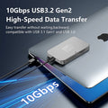 Blueendless 8 In HUB M.2 2230 2242 2280 Magnetic NVME SSD Docking Station 10Gbps 100W PD 4K60HZ HDTV SSD Enclosure Cooling Fan