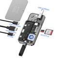 Blueendless 8 In HUB M.2 2230 2242 2280 Magnetic NVME SSD Docking Station 10Gbps 100W PD 4K60HZ HDTV SSD Enclosure Cooling Fan